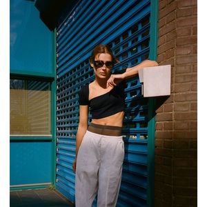 Zara crop square neck top